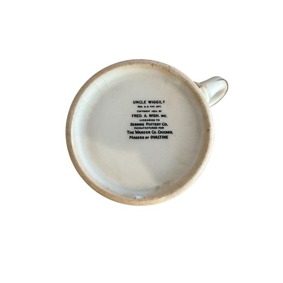Vtg Uncle Wiggily Cup Mug Ovaltine House Cocoa Sebring Pottery Wander Co Chicago - Picture 7 of 8